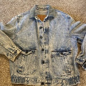 Levi Strauss Acid Wash Vintage Denim Jacket Sz XL